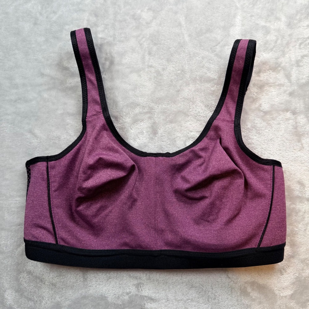 Wacoal 855229 Sport Underwire Bra Purple Black Mesh Back 34D